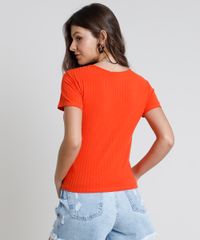 Blusa-Feminina-Canelada-Manga-Curta-Decote-V-Laranja-1-9779702-Laranja_1_2