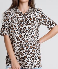 Camisa-Feminina-Ampla-Estampada-Animal-Print-Onca-Manga-Curta-Bege-Claro-9878160-Bege_Claro_4