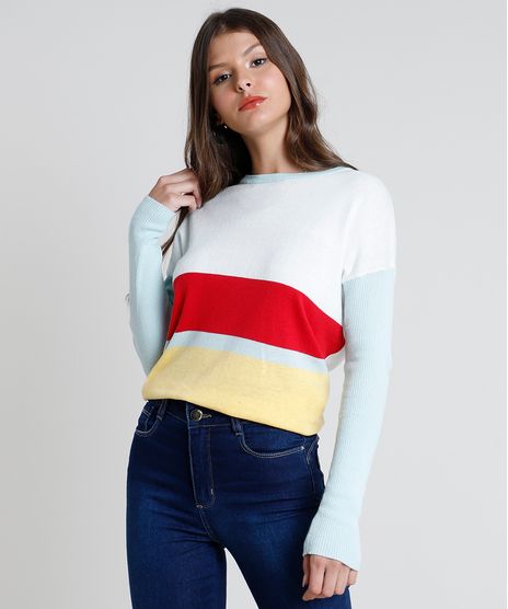 Sueter-Feminino-em-Trico-com-Listras-Decote-Redondo-Off-White-9793675-Off_White_1
