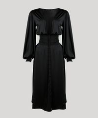 Vestido-Feminino-Mindset-Midi-com-Botoes-Manga-Bufante-Decote-Profundo-Preto-9942377-Preto_5