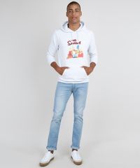 Blusao-Masculino-Os-Simpsons-em-Moletom-com-Capuz-e-Bolso-Canguru-Cinza-Mescla-Claro-9799768-Cinza_Mescla_Claro_3
