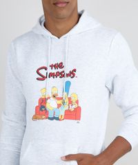 Blusao-Masculino-Os-Simpsons-em-Moletom-com-Capuz-e-Bolso-Canguru-Cinza-Mescla-Claro-9799768-Cinza_Mescla_Claro_4