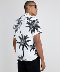 Camisa-Masculina-Tradicional-com-Linho-Estampada-de-Coqueiros-Manga-Curta-Off-White-9893143-Off_White_2