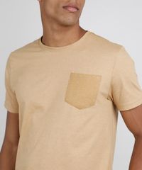 Camiseta-Masculina-com-Bolso-Manga-Curta-Gola-Careca-Bege-Escuro-9866564-Bege_Escuro_4