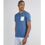 Camiseta-Masculina-com-Bolso-Estampado-Floral-Manga-Curta-Gola-Careca-Azul-9873871-Azul_1