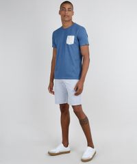 Camiseta-Masculina-com-Bolso-Estampado-Floral-Manga-Curta-Gola-Careca-Azul-9873871-Azul_3