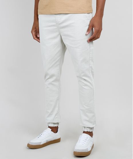 Calca-de-Sarja-Masculina-Jogger-Skinny-Bege-Claro-9873530-Bege_Claro_1