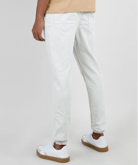 calça bege clara masculina