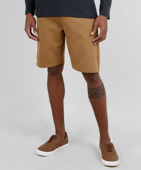 Bermuda-Masculina-Basica-Relaxed-em-Moletom-Caramelo-9868723-Caramelo_1