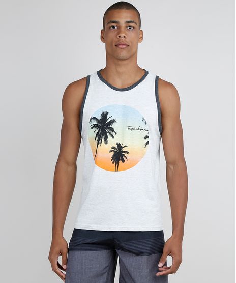 Regata-Masculina--Tropical-Paradise--Gola-Careca-Cinza-Mescla-Claro-9867530-Cinza_Mescla_Claro_1