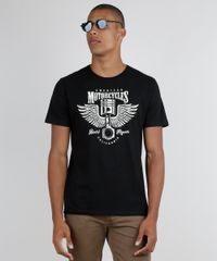 Camiseta-Masculina--Motorcycles--Manga-Curta-Gola-Careca-Preta-9738694-Preto_1