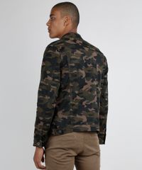 Jaqueta-de-Sarja-Estampada-Camuflada-Masculina-com-Bolsos-Marrom-9876052-Marrom_2