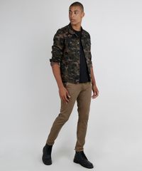 Jaqueta-de-Sarja-Estampada-Camuflada-Masculina-com-Bolsos-Marrom-9876052-Marrom_3