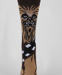 Meia-Masculina-Cano-Alto-Chewbacca-Star-Wars-Marrom-9936923-Marrom_3