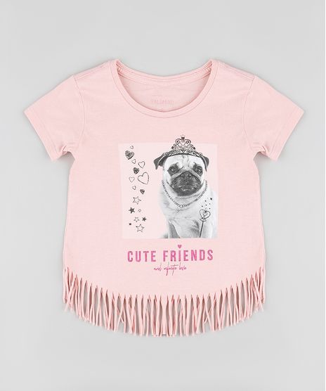 Blusa-Infantil-Cachorro-com-Franjas-Manga-Curta-Rose-9879893-Rose_1