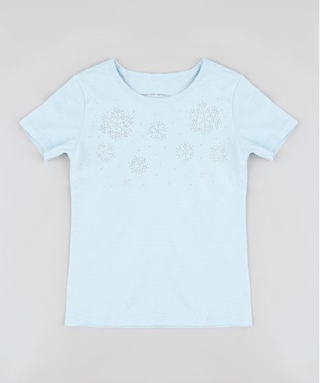 Blusa-Infantil-Flocos-de-Neve-com-Strass-Manga-Curta-Azul-Claro-9923799-Azul_Claro_1