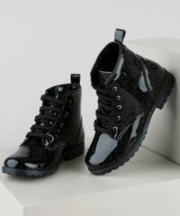 Bota-Coturno-Infantil-Palomino-em-Verniz-com-Glitter-Preta-9911315-Preto_1