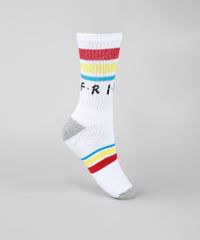 Meia-Feminina-Cano-Alto-Friends-Atoalhada-Branca-9885666-Branco_1