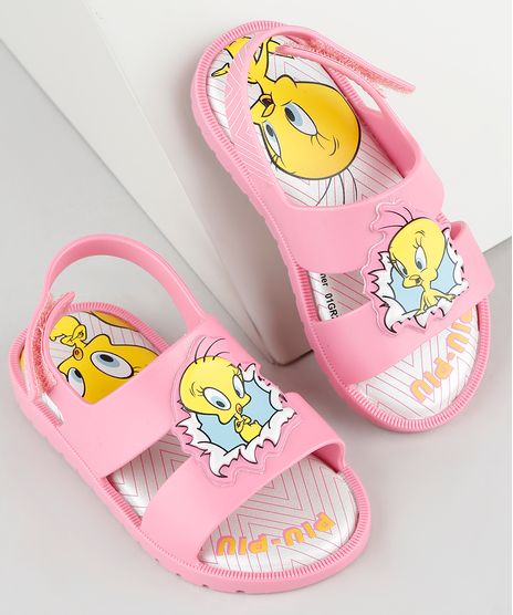 Sandalia-Infantil-Piu-Piu-Looney-Tunes-com-Velcro-Rosa-9912248-Rosa_1