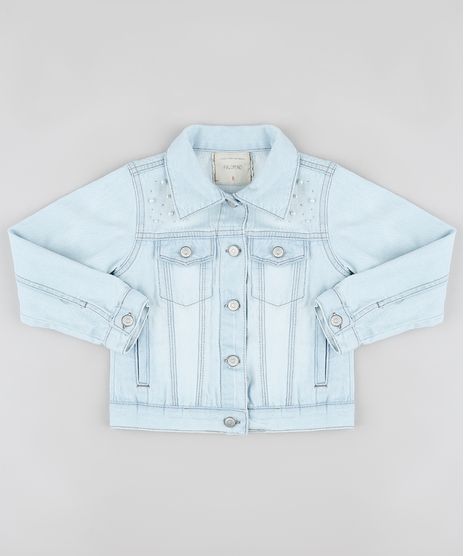 Jaqueta-Jeans-Infantil-com-Strass-e-Perolas-Azul-Claro-9892638-Azul_Claro_1