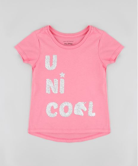 Blusa-Infantil--Unicool--com-Paetes-Manga-Curta-Rosa-9888025-Rosa_1
