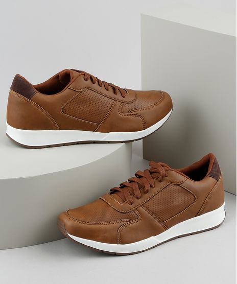 Tenis-Masculino-Oneself-com-Recortes-Caramelo-9829985-Caramelo_1