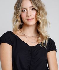 Blusa-Feminina-Cropped-com-Amarracao-Manga-Curta-Decote-V-Preta-9885494-Preto_4