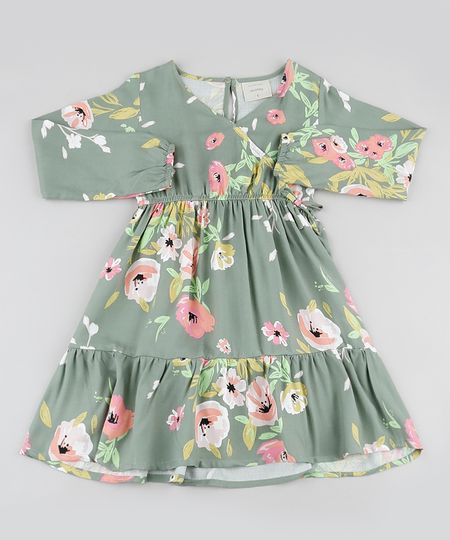 Vestido-Infantil-Estampado-Floral-Transpassado-com-Recortes-Manga-Longa-Verde-9906180-Verde_1
