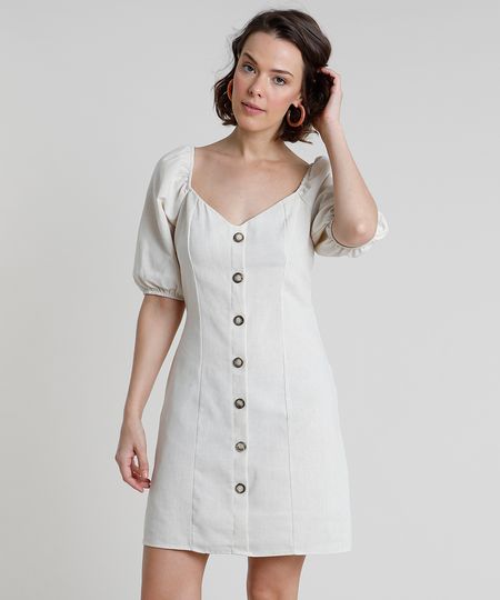 Vestido-Feminino-Curto-com-Linho-e-Botoes-Manga-Bufante-Bege-Claro-9891199-Bege_Claro_1 Vestido-Feminino-Curto-com-Linho-e-Botoes-Manga-Bufante-Bege-Claro-9891199-Bege_Claro_1