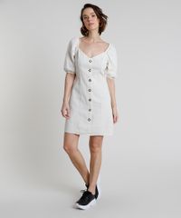 Vestido-Feminino-Curto-com-Linho-e-Botoes-Manga-Bufante-Bege-Claro-9891199-Bege_Claro_3