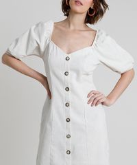 Vestido-Feminino-Curto-com-Linho-e-Botoes-Manga-Bufante-Bege-Claro-9891199-Bege_Claro_4