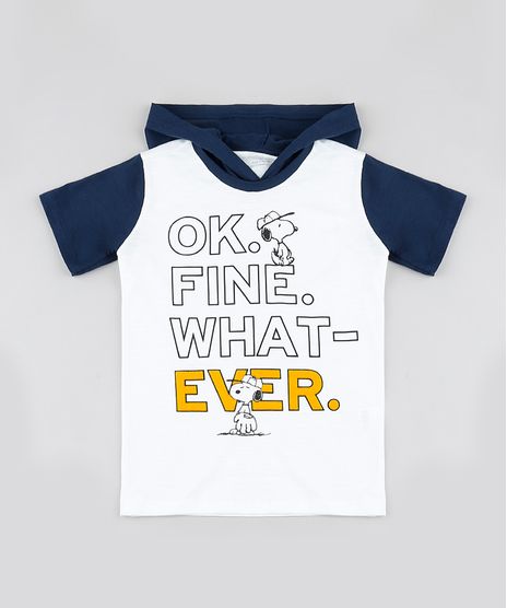 Camiseta-Infantil-Snoopy-e-Charlie-Brown-com-Capuz-Manga-Curta-Off-White-9876155-Off_White_1
