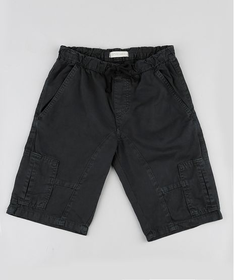 Bermuda-de-Sarja-Infantil-Cargo-com-Cordao-Chumbo-9884054-Chumbo_1