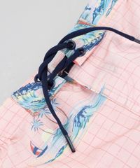 Bermuda-Surf-Infantil-Estampada-Quadriculada-com-Praia-Coral-9757032-Coral_5