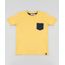 Camiseta-Infantil-com-Bolso-Estampado-de-Flecha-Manga-Curta-Mostarda-9865989-Mostarda_1