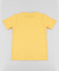 Camiseta-Infantil-com-Bolso-Estampado-de-Flecha-Manga-Curta-Mostarda-9865989-Mostarda_2