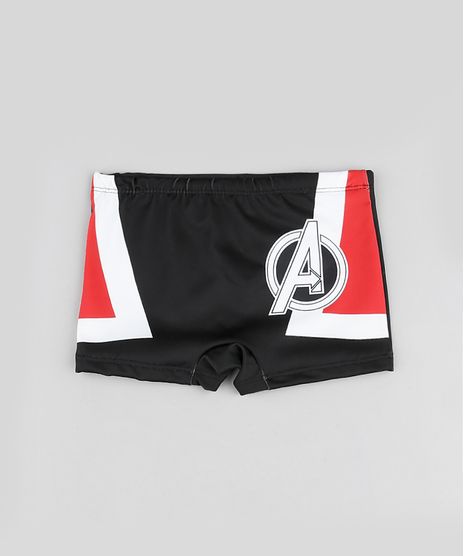 Sunga-Infantil-Boxer-Os-Vingadores-com-Protecao-UV50--Preta-9867040-Preto_1