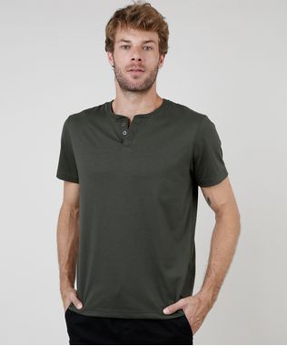 Camiseta-Masculina-Basica-Manga-Curta-Gola-Portuguesa--Verde-Militar-8170415-Verde_Militar_1