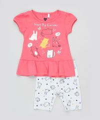 Conjunto-Infantil-Bichinhos-de-Blusa-Manga-Curta-Rosa-Escuro---Short-Estampado--Cinza-Mescla-9895159-Cinza_Mescla_1