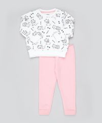 Conjunto-Infantil-Marie-de-Blusao-Estampado-em-Moletom-Branco---Calca-Rosa-9885326-Rosa_1