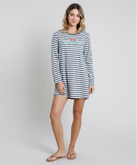 Camisola-Feminina-Friends--Central-Perk--Listrada-Manga-Longa-Cinza-Mescla-9877988-Cinza_Mescla_1