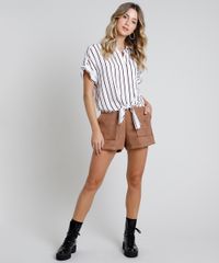 Short-Feminino-em-Suede-Cintura-Super-Alta-com-Bolsos--Caramelo-9879527-Caramelo_3