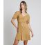 Vestido-Feminino-Curto-Estampado-Floral-com-Poa-Manga-Bufante-Mostarda-9906716-Mostarda_1