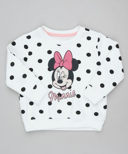 Blusao-Infantil-Minnie-em-Moletom-Estampado-de-Poa-com-Glitter-Off-White-9890125-Off_White_1
