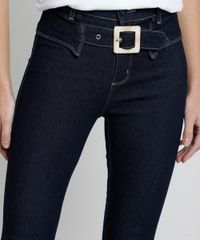 Calca-Jeans-Feminina-Sawary-Cigarrete-Cintura-Alta-com-Fivela-e-Recorte-Azul-Escuro-9857017-Azul_Escuro_4