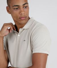 Polo-Masculina-Basica-em-Piquet-Comfort-Fit-com-Bordado-Manga-Curta-Bege-Claro-9725321-Bege_Claro_4