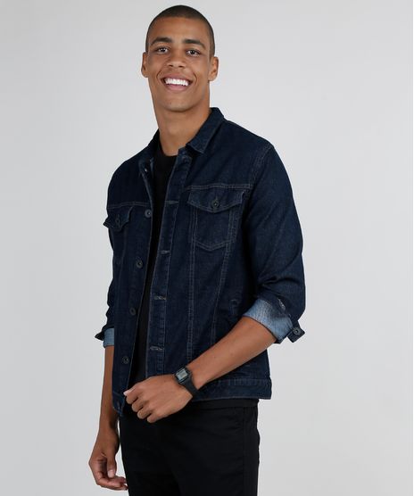 Jaqueta-Jeans-Masculina-com-Bolsos-Azul-Escuro-9876037-Azul_Escuro_1