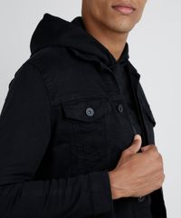 Jaqueta-de-Sarja-Masculina-com-Bolsos-Preta-9876053-Preto_4