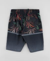 Bermuda-Surf-Infantil-com-Folhagem-e-Cordao-Preta-9844697-Preto_2