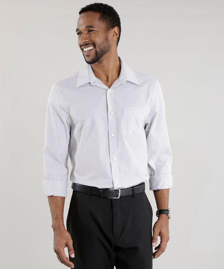 Camisa-Comfort-Listrada-Cinza-Claro-8456516-Cinza_Claro_1 Camisa-Comfort-Listrada-Cinza-Claro-8456516-Cinza_Claro_1